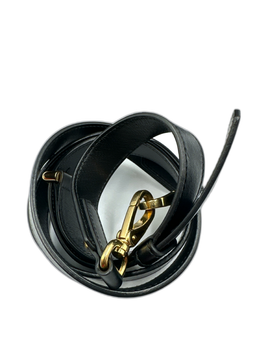 Prada Black Leather Logo Top Handle Strap Incl Certified by Entrupy Bag Black / Small