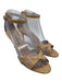 Manolo Blahnik Shoe Size 38 Beige Patent Leather Ankle Strap Criss Cross Pumps Beige / 38