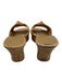 Stuart Weitzman Shoe Size 6.5 Beige Leather Upper Cork Sole Knot Wedge Sandals Beige / 6.5