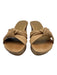 Stuart Weitzman Shoe Size 6.5 Beige Leather Upper Cork Sole Knot Wedge Sandals Beige / 6.5
