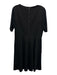 Elie Tahari Size 12 Black Viscose & Nylon Short Sleeve Fabric Block Dress Black / 12