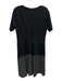Elie Tahari Size 12 Black & Gray Viscose & Nylon Short Sleeve Fabric Block Dress Black & Gray / 12