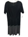 Elie Tahari Size 12 Black & Gray Viscose & Nylon Short Sleeve Fabric Block Dress Black & Gray / 12