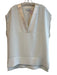 Vince Size L Cream Polyester V Neck Sleeveless Lined Side Slit Top Cream / L