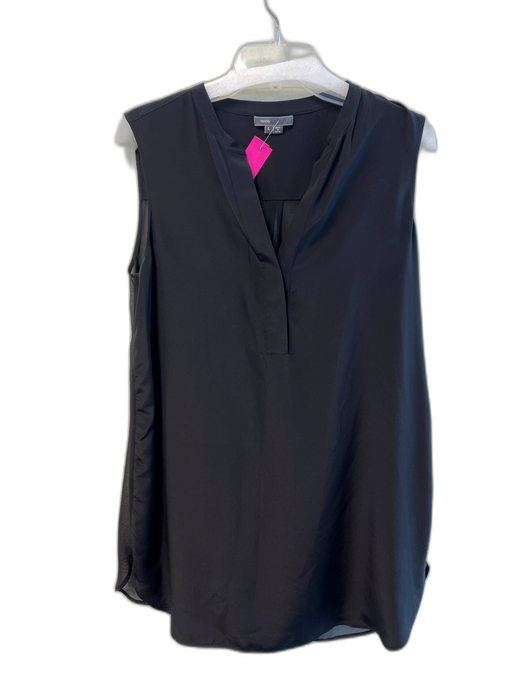 Vince Size L Black No Fabric Tag Sleeveless solid color V Neck Tunic Top Black / L