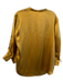 L'agence Size L Gold Silk Long Sleeve solid color V Neck Button Down Top Gold / L