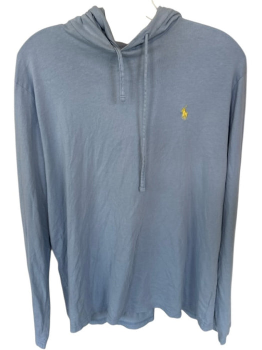 Polo Size M Baby Blue logo Light Weight hood Men's Sweatshirt Baby Blue / M