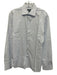 John Varvatos Size 15.5 Blue & White Cotton Plaid Button up Long Sleeve Shirt Blue & White / 15.5