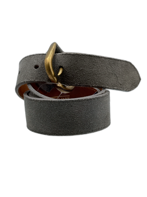 British Belt Company Gray Suede Solid Men's Belt Gray