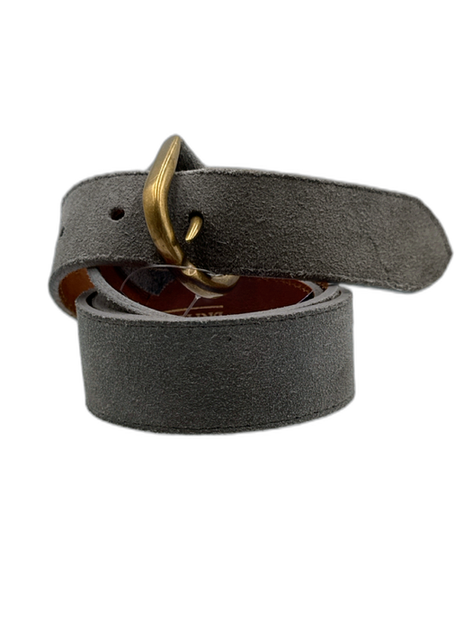 British Belt Company Gray Suede Solid Men's Belt Gray