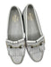 Weejuns Shoe Size 7 White & Black Fringe Gold Hardware Chunky Black Sole Loafers White & Black / 7