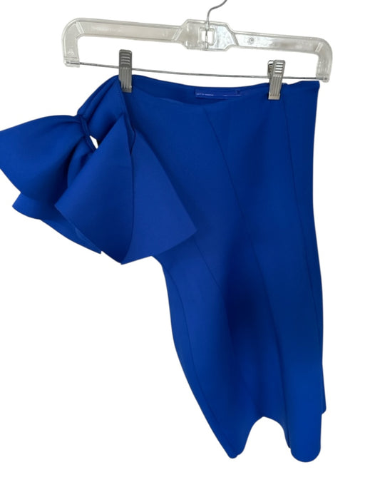 Eliza J Size 4 Royal Blue Polyester Blend One Shoulder Mini Dress Royal Blue / 4