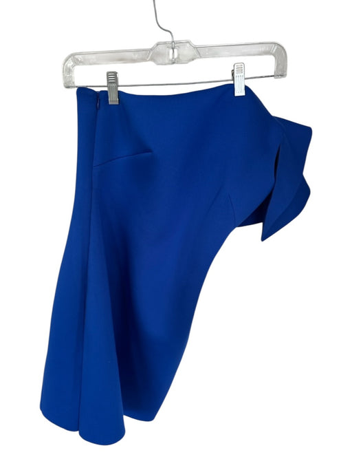 Eliza J Size 4 Royal Blue Polyester Blend One Shoulder Mini Dress Royal Blue / 4
