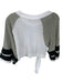 We The Free Size S White& grey& black Cotton Cropped Tie Back Open Back Top White& grey& black / S