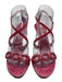 Dolce & Gabbana Shoe Size 38.5 Red & Black Leather Upper Snake Print Sandals Red & Black / 38.5