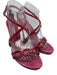 Dolce & Gabbana Shoe Size 38.5 Red & Black Leather Upper Snake Print Sandals Red & Black / 38.5
