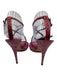Dolce & Gabbana Shoe Size 38.5 Red & Black Leather Upper Snake Print Sandals Red & Black / 38.5