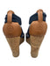 Tory Burch Shoe Size 9.5 Navy Blue & Beige textile upper Criss Cross Espadrille Navy Blue & Beige / 9.5