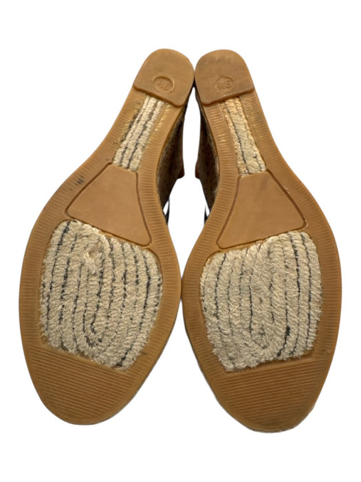 Tory Burch Shoe Size 9.5 Navy Blue & Beige textile upper Criss Cross Espadrille Navy Blue & Beige / 9.5