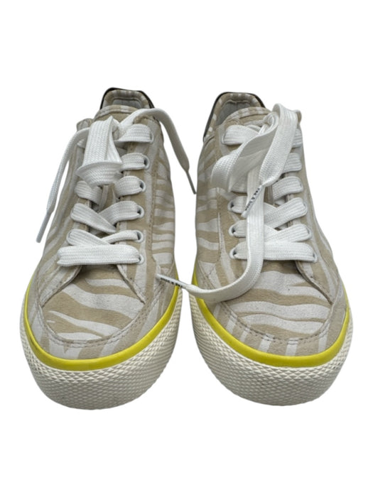 Rag & Bone Shoe Size 39 Beige, White & Yellow Leather Upper Round Toe Sneakers Beige, White & Yellow / 39