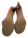 Coach Shoe Size 8 Mixed Reds Leather Upper Buckle Detail Suede Mule Sandals Mixed Reds / 8