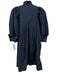 Never a Wallflower Size Medium Navy Blue Cotton Half Puff Sleeve V Neck Dress Navy Blue / Medium