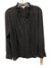 Nanette Lepore Size Medium Black Polyester Long Sleeve Button Front Pintuck Top Black / Medium