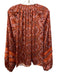 Ramy Brook Size Medium Orange, Pink, Yellow, White Polyester Long Sleeve Top Orange, Pink, Yellow, White / Medium