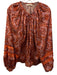 Ramy Brook Size Medium Orange, Pink, Yellow, White Polyester Long Sleeve Top Orange, Pink, Yellow, White / Medium