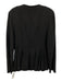 Theory Size 8 Black Viscose Blend Long Sleeve Tweed Zip Front Peplum Jacket Black / 8