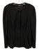 Theory Size 8 Black Viscose Blend Long Sleeve Tweed Zip Front Peplum Jacket Black / 8