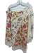 Farm Rio Size M Cream White & Multi Linen Blend One Shoulder Flora & Fauna Dress Cream White & Multi / M