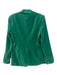Alice + Olivia Size 8 Green Polyester Blend Velvet One Button Satin Trim Jacket Green / 8