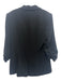 Cinq a Sept Size 10 Black Triacetate Blend Half Sleeve Ruched One Button Jacket Black / 10