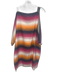 Trina Turk Size S Pink, Orange & White Cotton Blend Striped Cold Shoulder Dress Pink, Orange & White / S