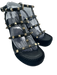 Valentino Garavani Shoe Size 39 Black Leather Upper Gold Tone Details Sandals Black / 39
