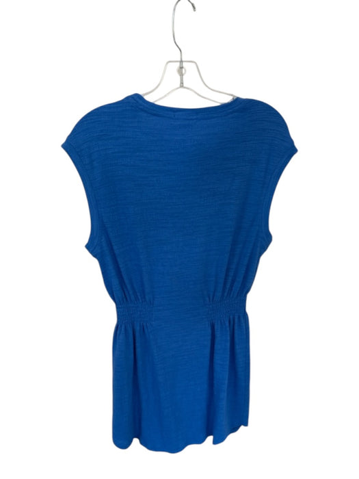 Z Supply Size M Blue Polyester Blend Scrunch Detail Sleeveless Mini Dress Blue / M