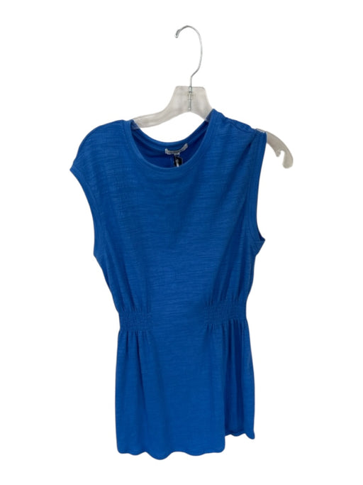 Z Supply Size M Blue Polyester Blend Scrunch Detail Sleeveless Mini Dress Blue / M