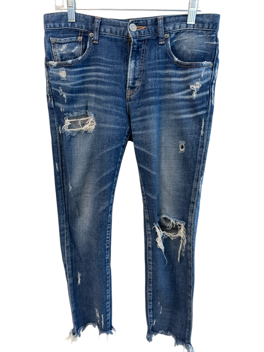 Moussy Vintage Size est 27 Blue Missing Fabric Tag Denim Distressed Jeans Blue / est 27