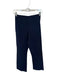 J Crew Size S Navy Viscose Blend High Waist Wide Leg Ankle Crop Leg Seam Pants Navy / S
