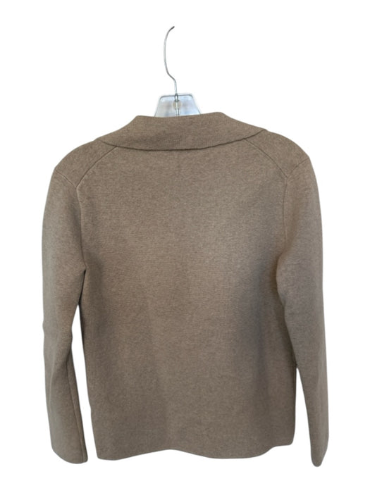 J Crew Size XS Taupe Cotton Blend Single Button Gold Button Detail Sweater Taupe / XS