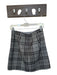 J Crew Size 2 gray plaid Acrylic Blend Tweed Mini Front Button zipper back Skirt gray plaid / 2