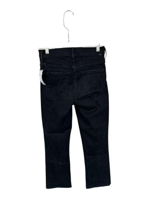Mother Size 26 Black Cotton Blend High Waist Bootcut Jeans Black / 26