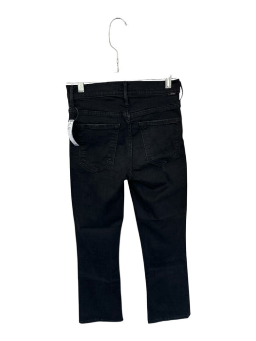Mother Size 26 Black Cotton Blend High Waist Bootcut Jeans Black / 26