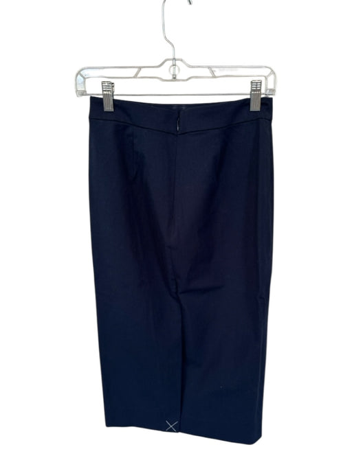 J. Crew Size 0 Navy Cotton Blend Back Zip Pencil Skirt Navy / 0