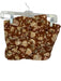 Sezane Size 34/XS Brown & Tan Linen & Cotton Strapless Botanical Ruffles Top Brown & Tan / 34/XS
