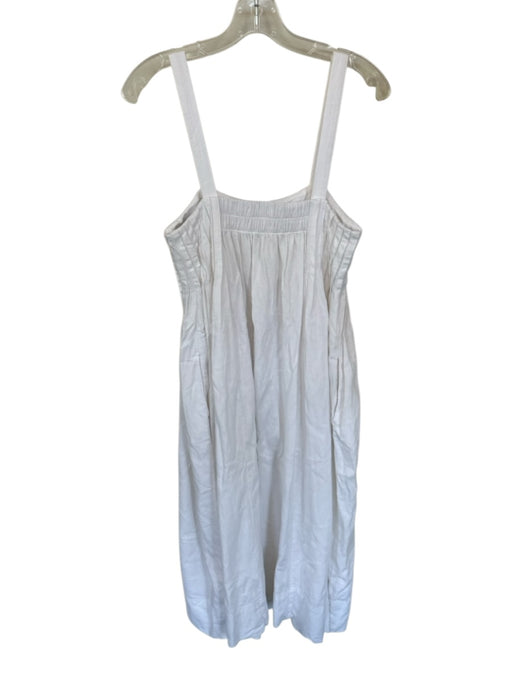Banana Republic Size XS White Cotton Sleeveless Pleat Detail Maxi Dress White / XS