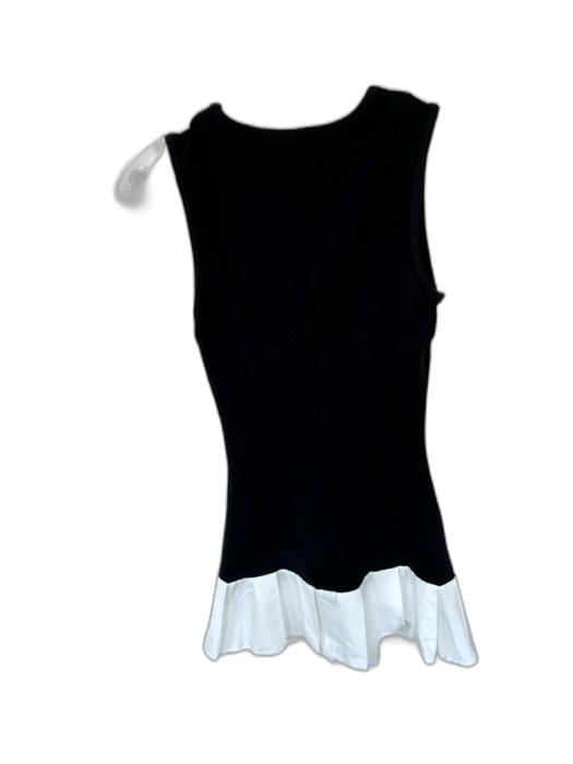 21 Saints Size XS Black & White Cotton Blend Sleeveless Drop Waist Dress Black & White / XS