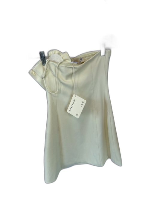 Peppermayo Size 2 Pale Yellow Polyester Spaghetti Strap Flower Application Dress Pale Yellow / 2