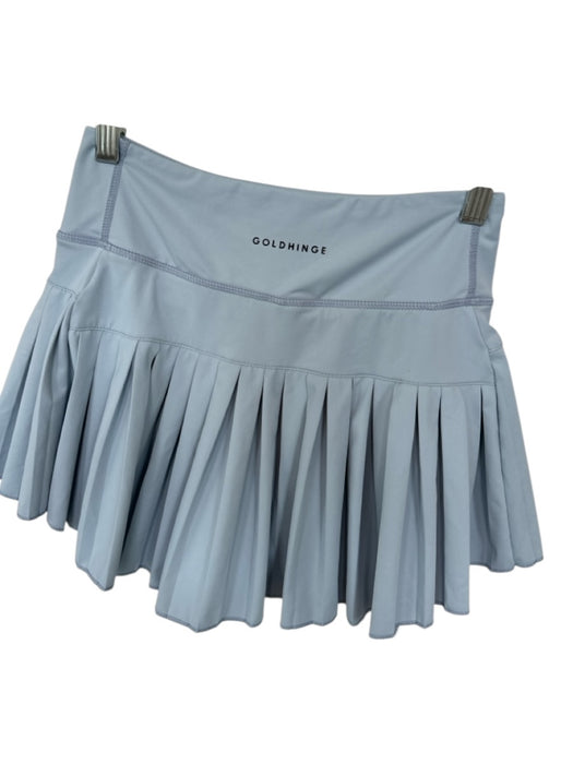 Goldhinge Size S Slate Blue Polyester Blend Waist Band Pleated Athletic Skort Slate Blue / S